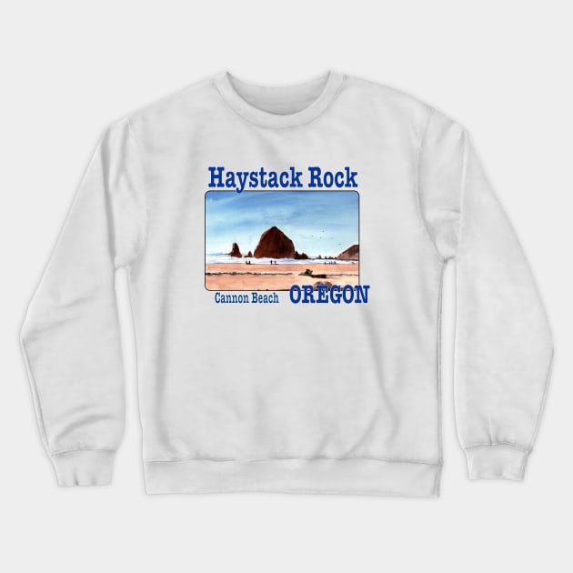 Haystack Rock, Cannon Beach, Oregon Crewneck Sweatshirt by MMcBuck